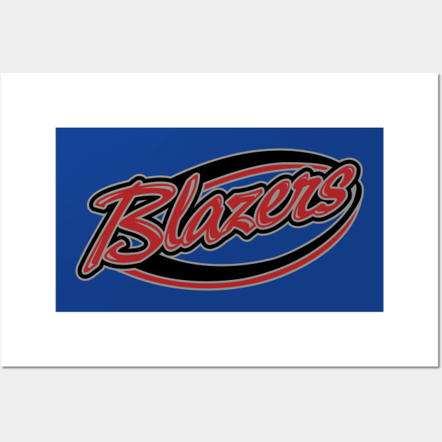 Blazers Sports Logo Wall Art by DavesTees